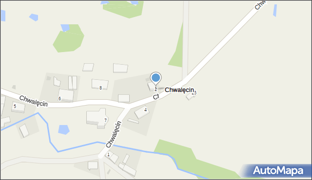 Chwalęcin, Chwalęcin, 2, mapa Chwalęcin