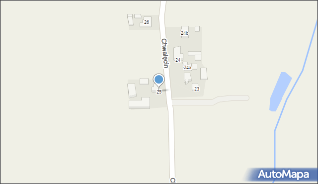 Chwalęcin, Chwalęcin, 25, mapa Chwalęcin