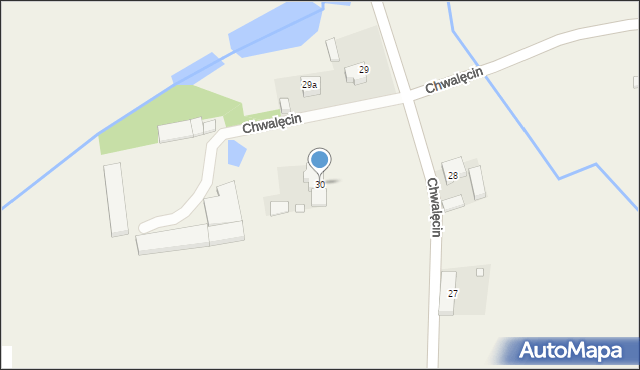 Chwalęcin, Chwalęcin, 30, mapa Chwalęcin