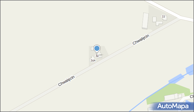 Chwalęcin, Chwalęcin, 34, mapa Chwalęcin
