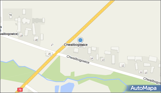 Chwalibogowice, Chwalibogowice, 15, mapa Chwalibogowice