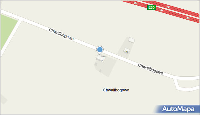 Chwalibogowo, Chwalibogowo, 7a, mapa Chwalibogowo