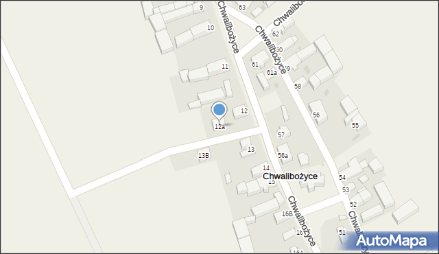 Chwalibożyce, Chwalibożyce, 12a, mapa Chwalibożyce