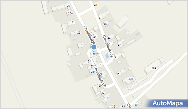 Chwalibożyce, Chwalibożyce, 26, mapa Chwalibożyce