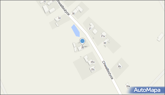 Chwalibożyce, Chwalibożyce, 35, mapa Chwalibożyce