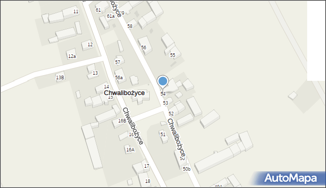 Chwalibożyce, Chwalibożyce, 54, mapa Chwalibożyce