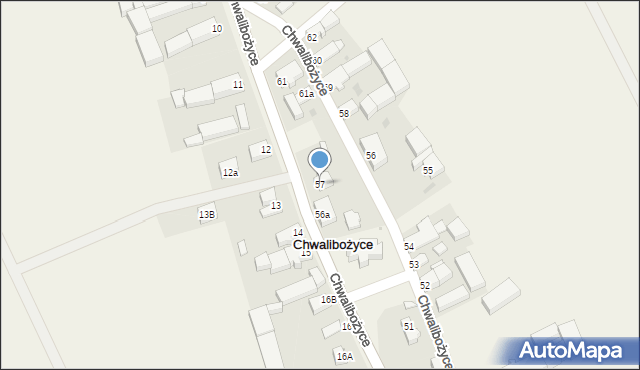 Chwalibożyce, Chwalibożyce, 57, mapa Chwalibożyce