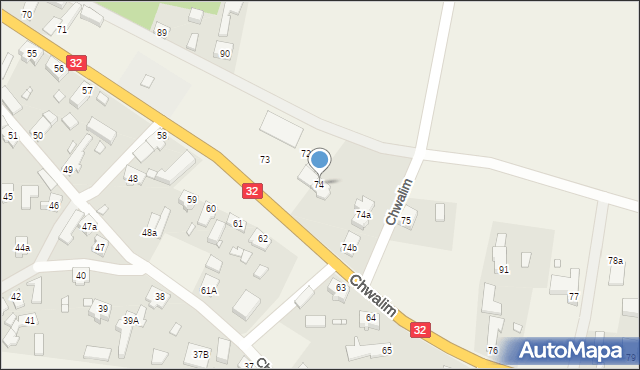 Chwalim, Chwalim, 74, mapa Chwalim