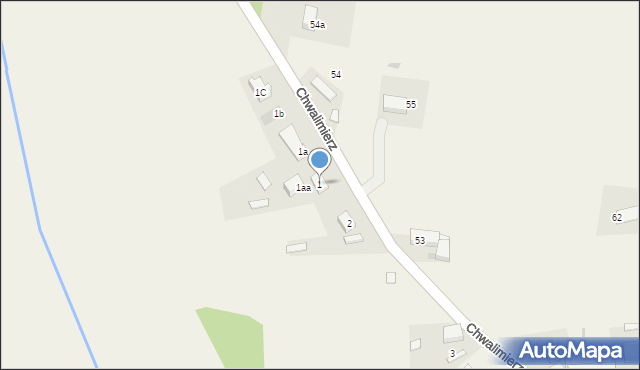 Chwalimierz, Chwalimierz, 1, mapa Chwalimierz