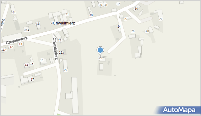 Chwalimierz, Chwalimierz, 25, mapa Chwalimierz