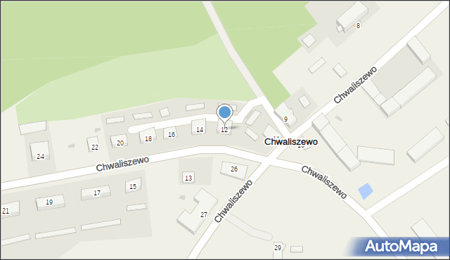 Chwaliszewo, Chwaliszewo, 12, mapa Chwaliszewo