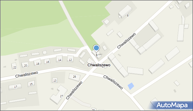 Chwaliszewo, Chwaliszewo, 9, mapa Chwaliszewo