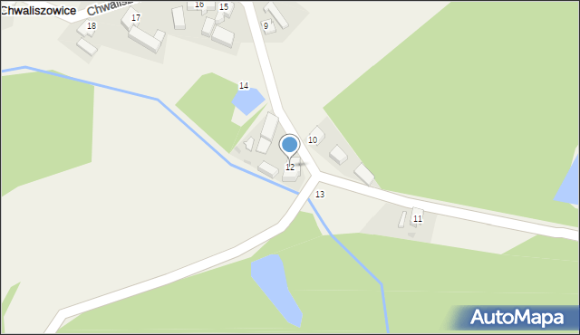 Chwaliszowice, Chwaliszowice, 12, mapa Chwaliszowice