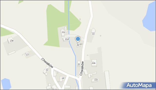 Chwałków, Chwałków, 21, mapa Chwałków