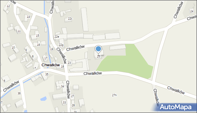 Chwałków, Chwałków, 25, mapa Chwałków