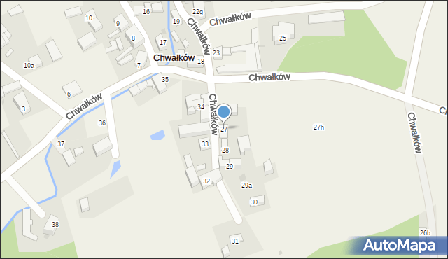 Chwałków, Chwałków, 27, mapa Chwałków