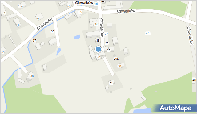 Chwałków, Chwałków, 32, mapa Chwałków