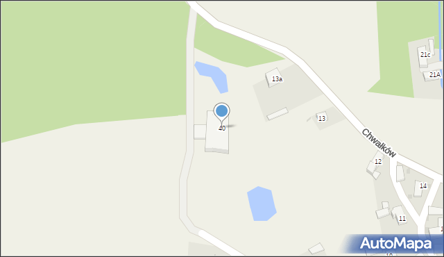 Chwałków, Chwałków, 40, mapa Chwałków