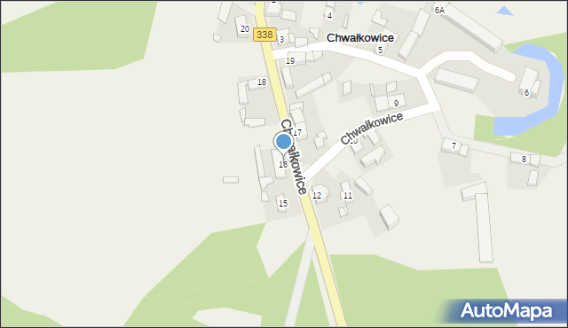 Chwałkowice, Chwałkowice, 16, mapa Chwałkowice