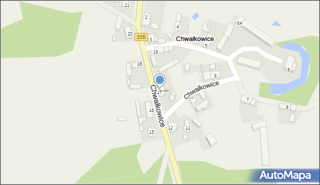 Chwałkowice, Chwałkowice, 17, mapa Chwałkowice