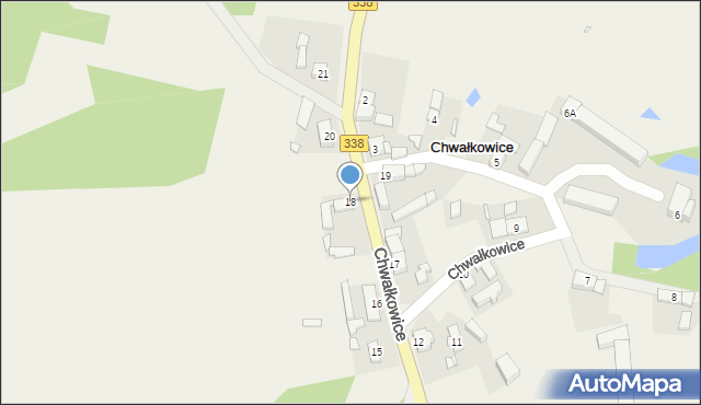 Chwałkowice, Chwałkowice, 18, mapa Chwałkowice