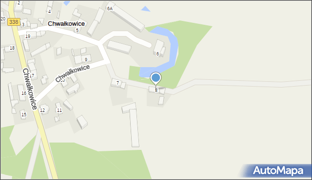 Chwałkowice, Chwałkowice, 8, mapa Chwałkowice