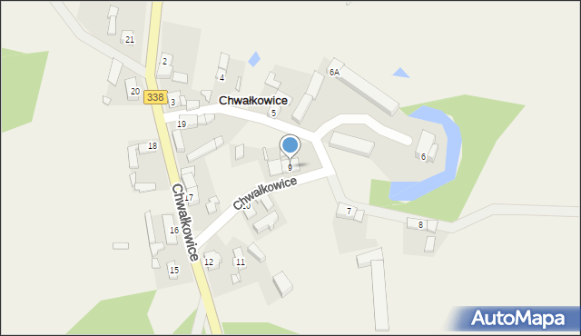Chwałkowice, Chwałkowice, 9, mapa Chwałkowice