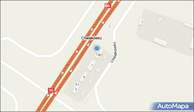 Chwałkówko, Chwałkówko, 6/2, mapa Chwałkówko