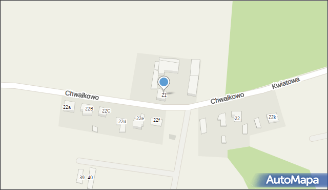 Chwałkowo, Chwałkowo, 21, mapa Chwałkowo