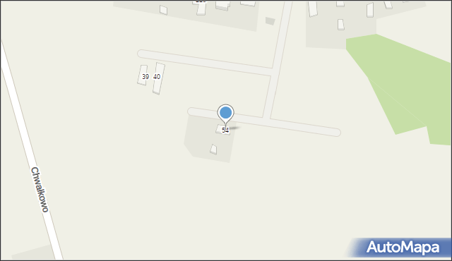 Chwałkowo, Chwałkowo, 54, mapa Chwałkowo