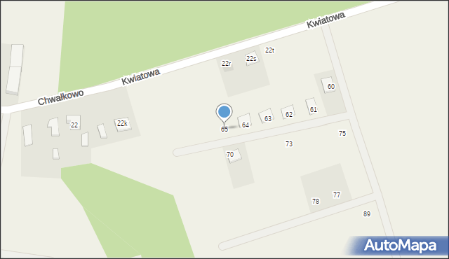 Chwałkowo, Chwałkowo, 65, mapa Chwałkowo