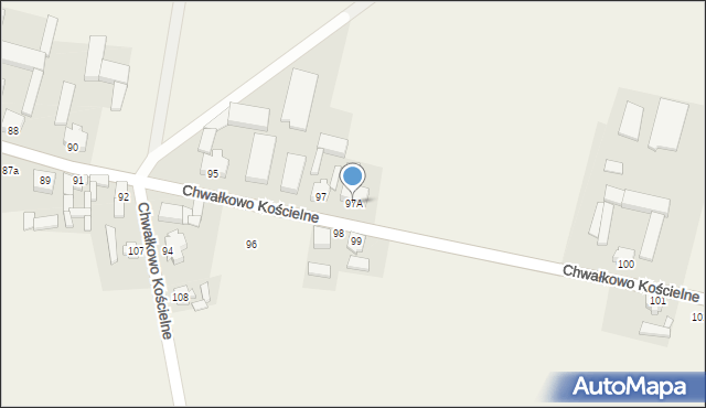 Chwałkowo Kościelne, Chwałkowo Kościelne, 97A, mapa Chwałkowo Kościelne