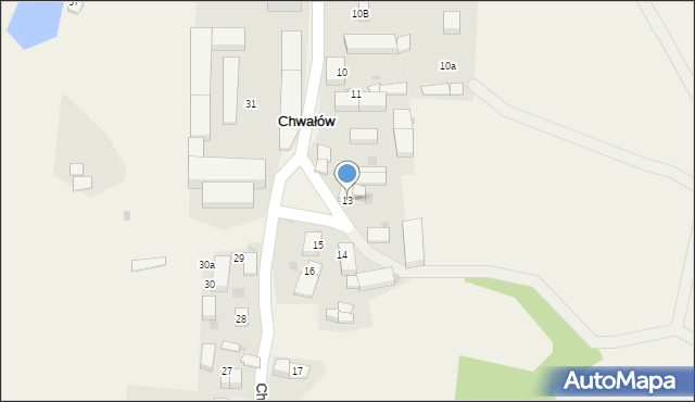 Chwałów, Chwałów, 13, mapa Chwałów