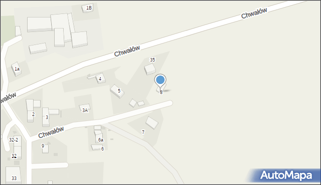 Chwałów, Chwałów, 8, mapa Chwałów