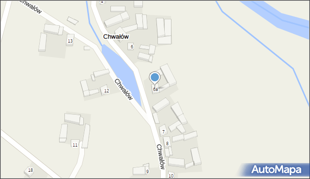 Chwałów, Chwałów, 6a, mapa Chwałów