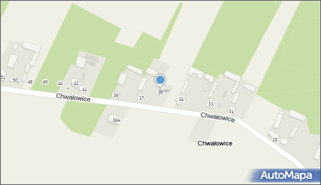 Chwałowice, Chwałowice, 36, mapa Chwałowice