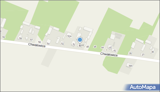 Chwałowice, Chwałowice, 50, mapa Chwałowice