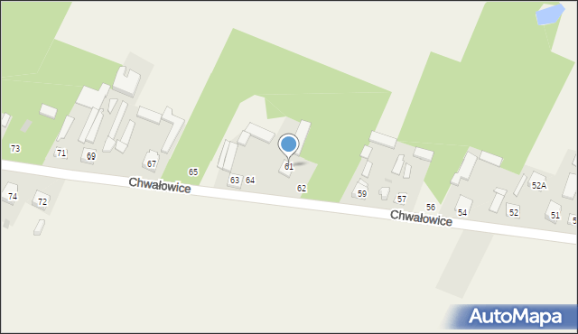 Chwałowice, Chwałowice, 61, mapa Chwałowice