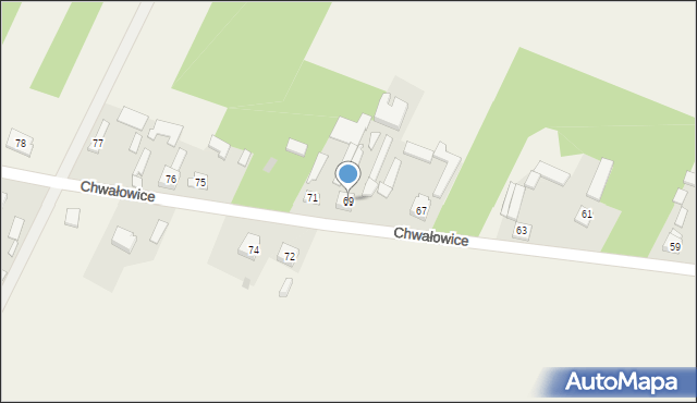 Chwałowice, Chwałowice, 69, mapa Chwałowice