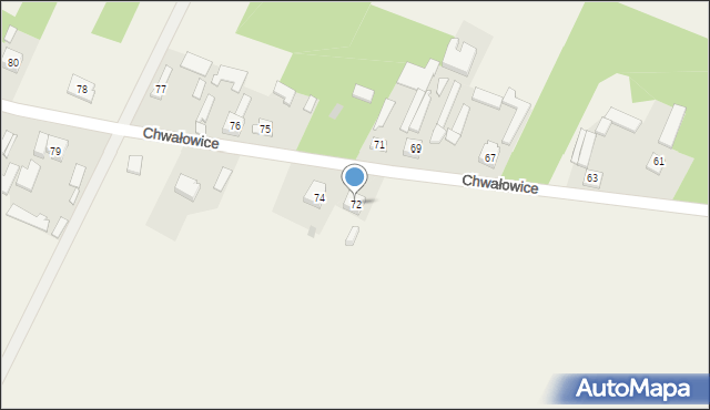 Chwałowice, Chwałowice, 72, mapa Chwałowice