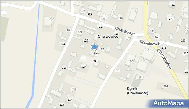 Chwałowice, Chwałowice, 122, mapa Chwałowice