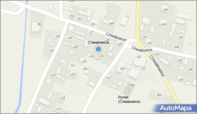 Chwałowice, Chwałowice, 123a, mapa Chwałowice