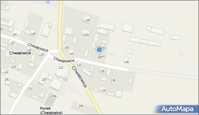 Chwałowice, Chwałowice, 140, mapa Chwałowice