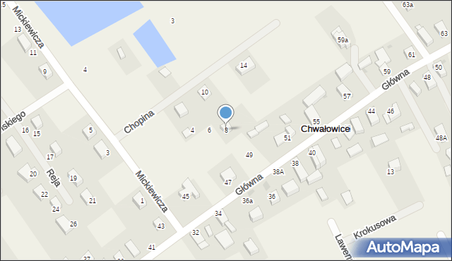 Chwałowice, Chopina Fryderyka, 8, mapa Chwałowice