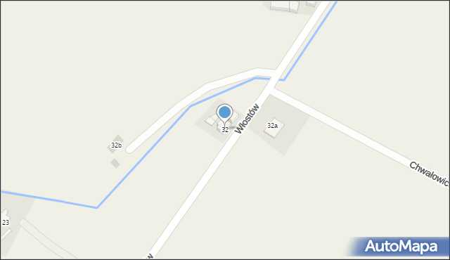 Chwałowice, Chwałowice, 32, mapa Chwałowice