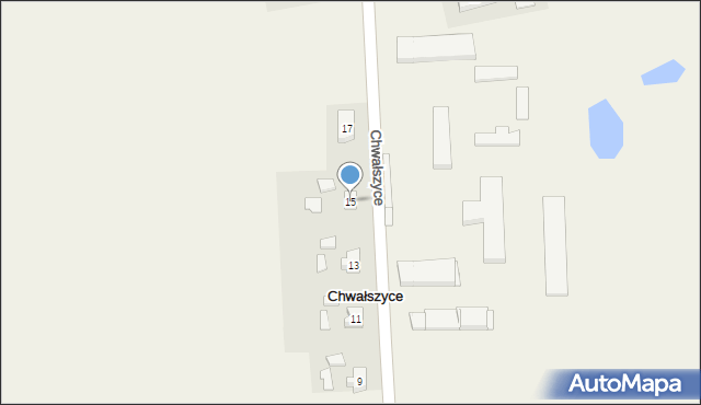 Chwałszyce, Chwałszyce, 15, mapa Chwałszyce