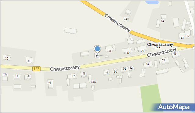 Chwarszczany, Chwarszczany, 32, mapa Chwarszczany