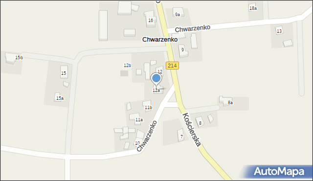 Chwarzenko, Chwarzenko, 12a, mapa Chwarzenko