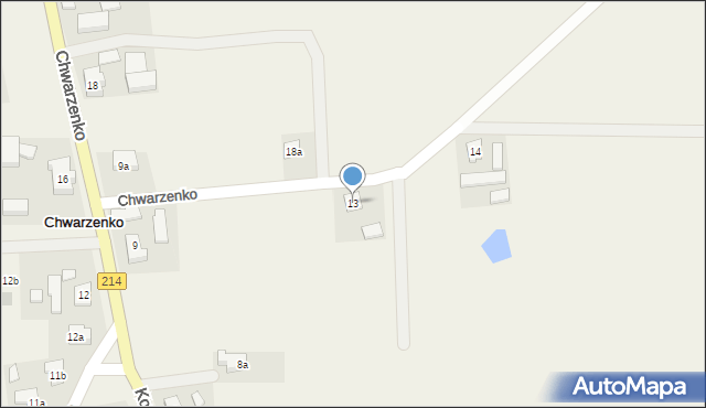 Chwarzenko, Chwarzenko, 13, mapa Chwarzenko
