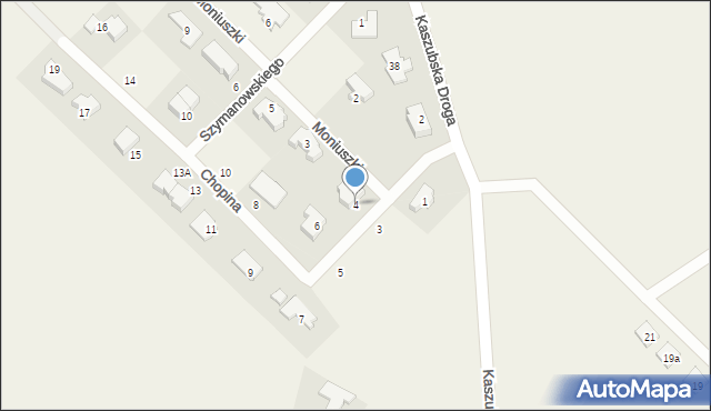 Chwaszczyno, Chopina Fryderyka, 4, mapa Chwaszczyno